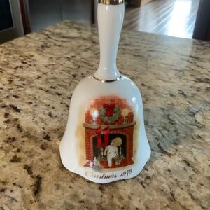 Vintage Christmas Bell Ceramic 1979